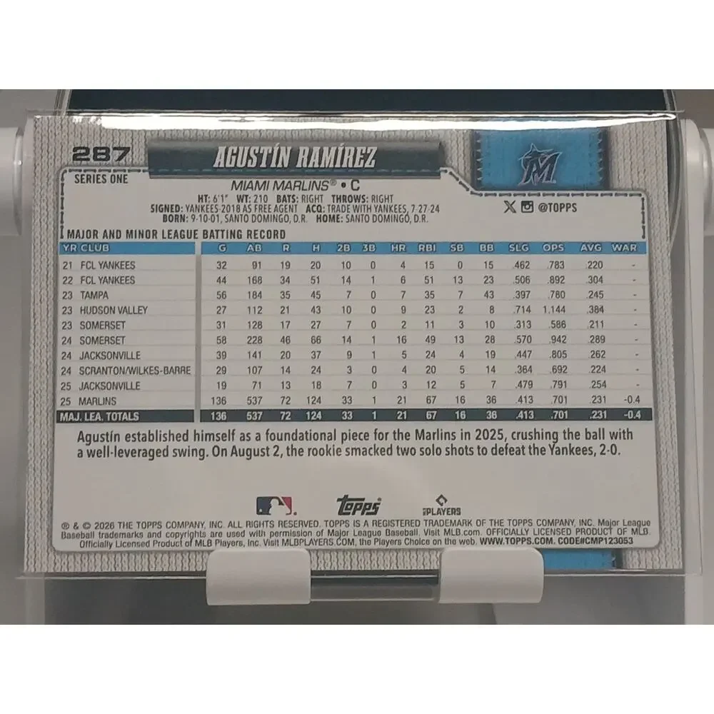 Agustin Ramirez 287 2026 Topps 75